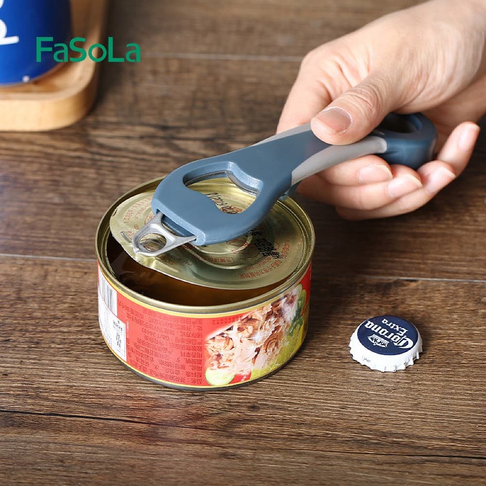 FaSoLa 4-in-1 Bottle Opener - Gray Blue, 14.6*4.4*2cm 1Piece X3 - Image 3