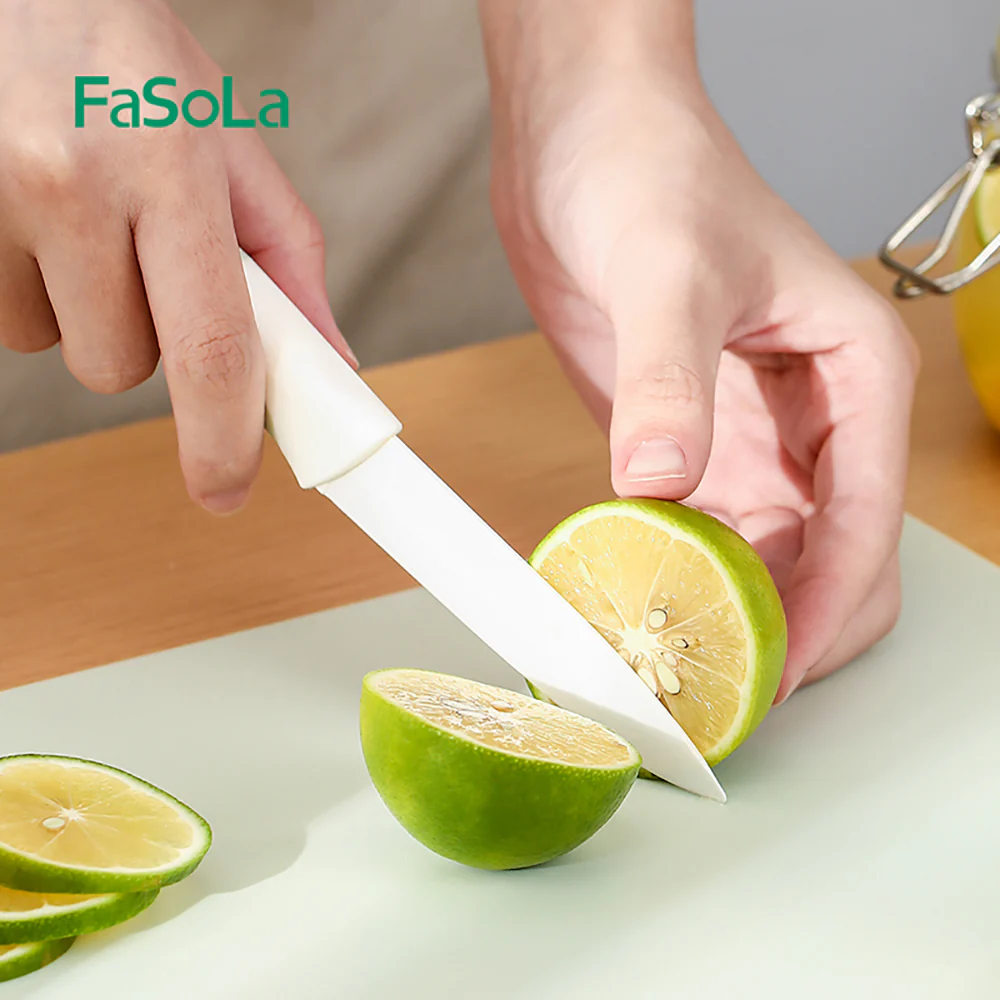 FaSoLa 4-Inch Ceramic Fruit Knife - Olive Green - Image 2