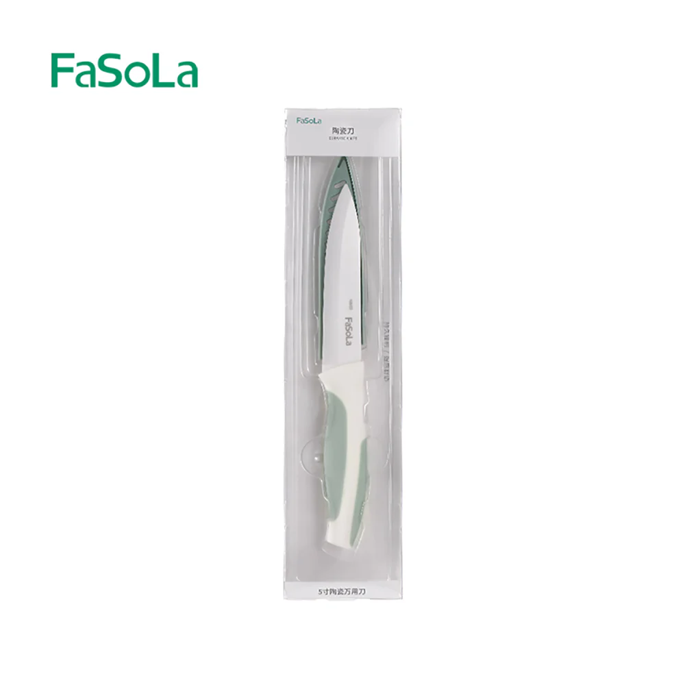 FaSoLa 4-Inch Ceramic Fruit Knife - Olive Green - Image 3