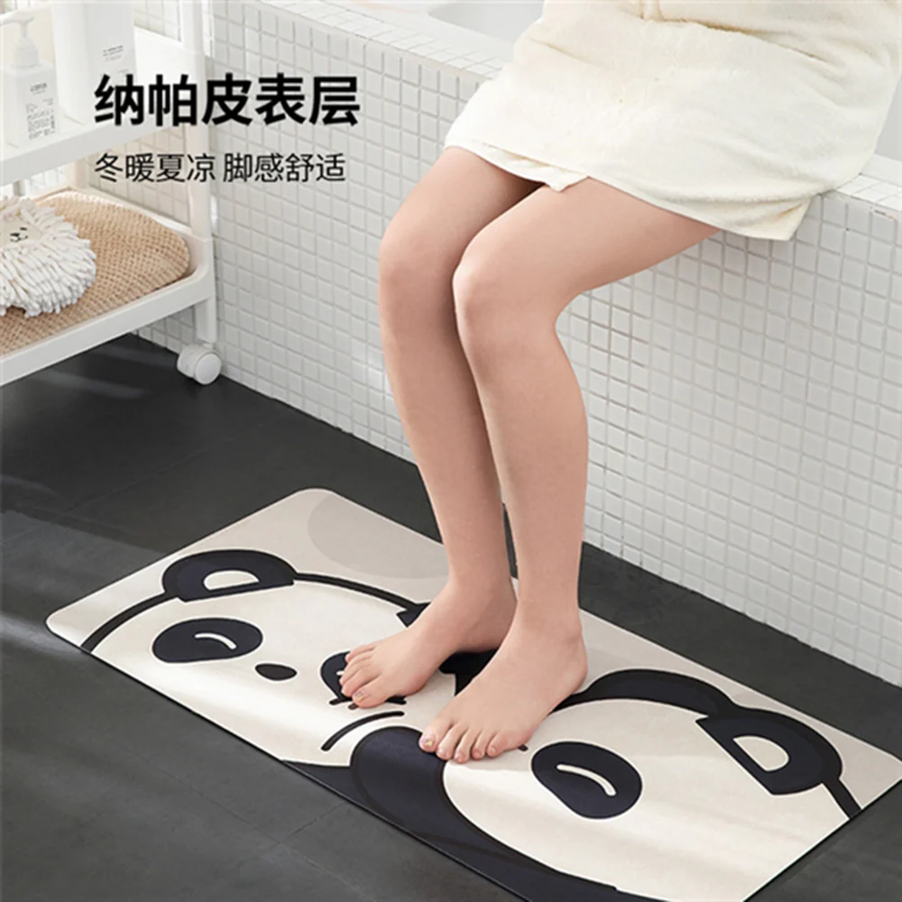 Fasola Absorbent Bathroom Mat - Panda Design, 40x80cm - Image 3