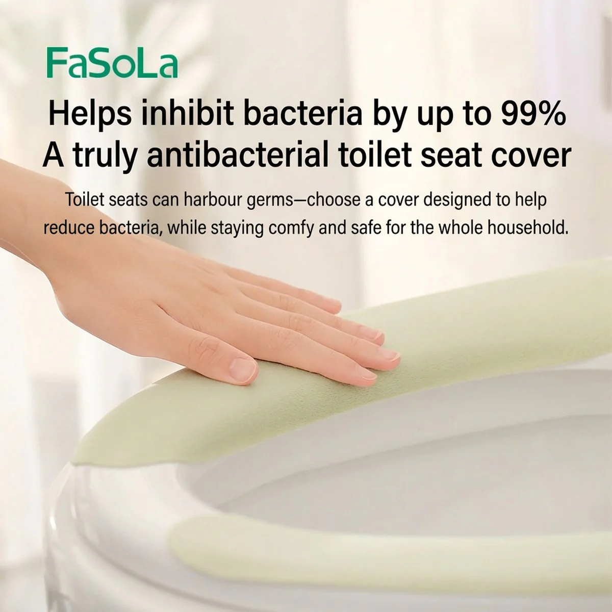 FaSoLa Adhesive Toilet Seat Covers - 3 Pairs - Image 2