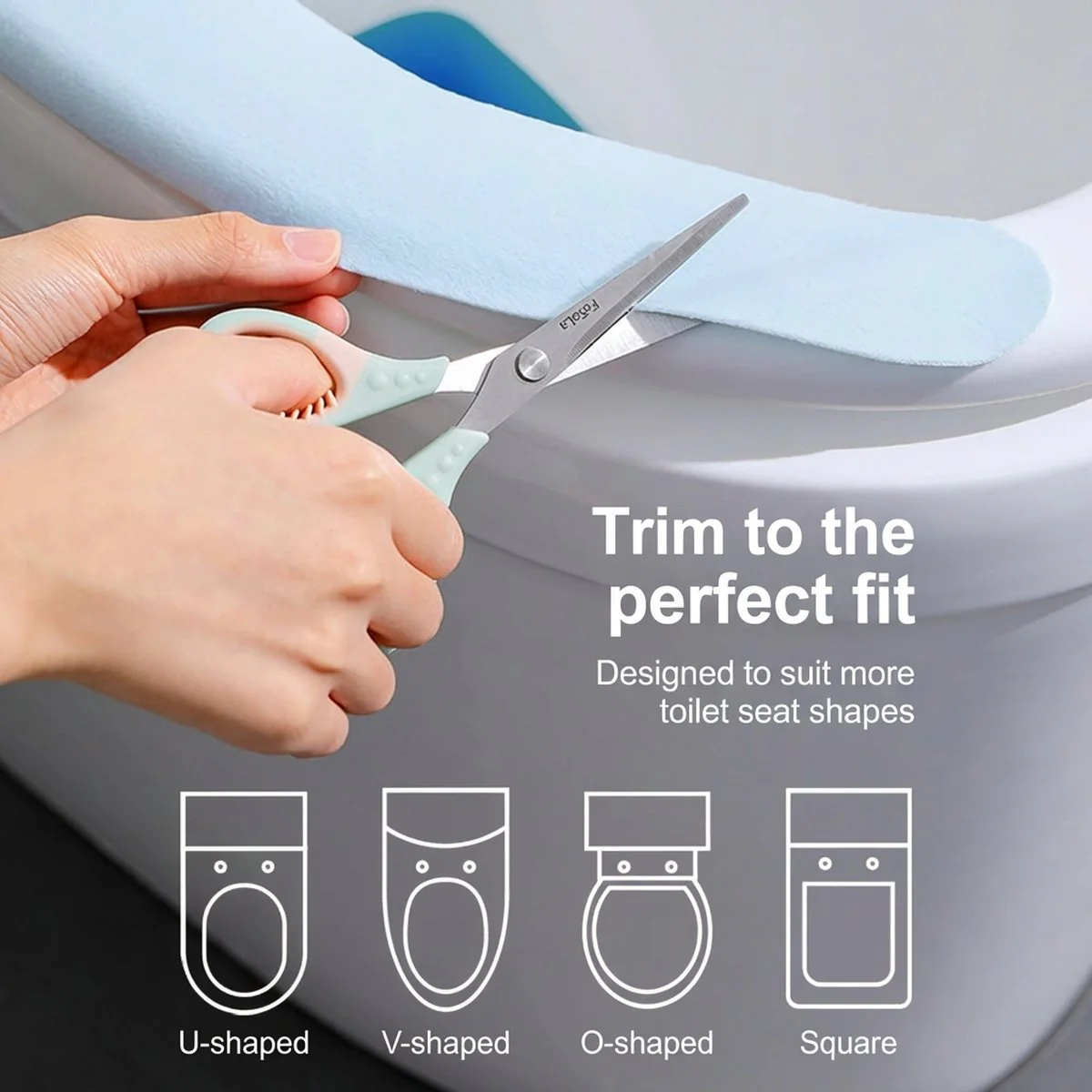 FaSoLa Adhesive Toilet Seat Covers - 3 Pairs - Image 4