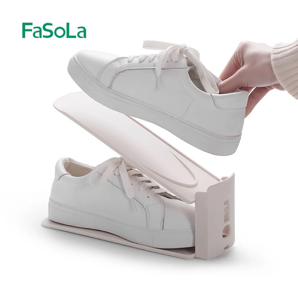FaSoLa Adjustable Double-Layer Shoe Rack - 27*7.8*9.5cm - Image 2