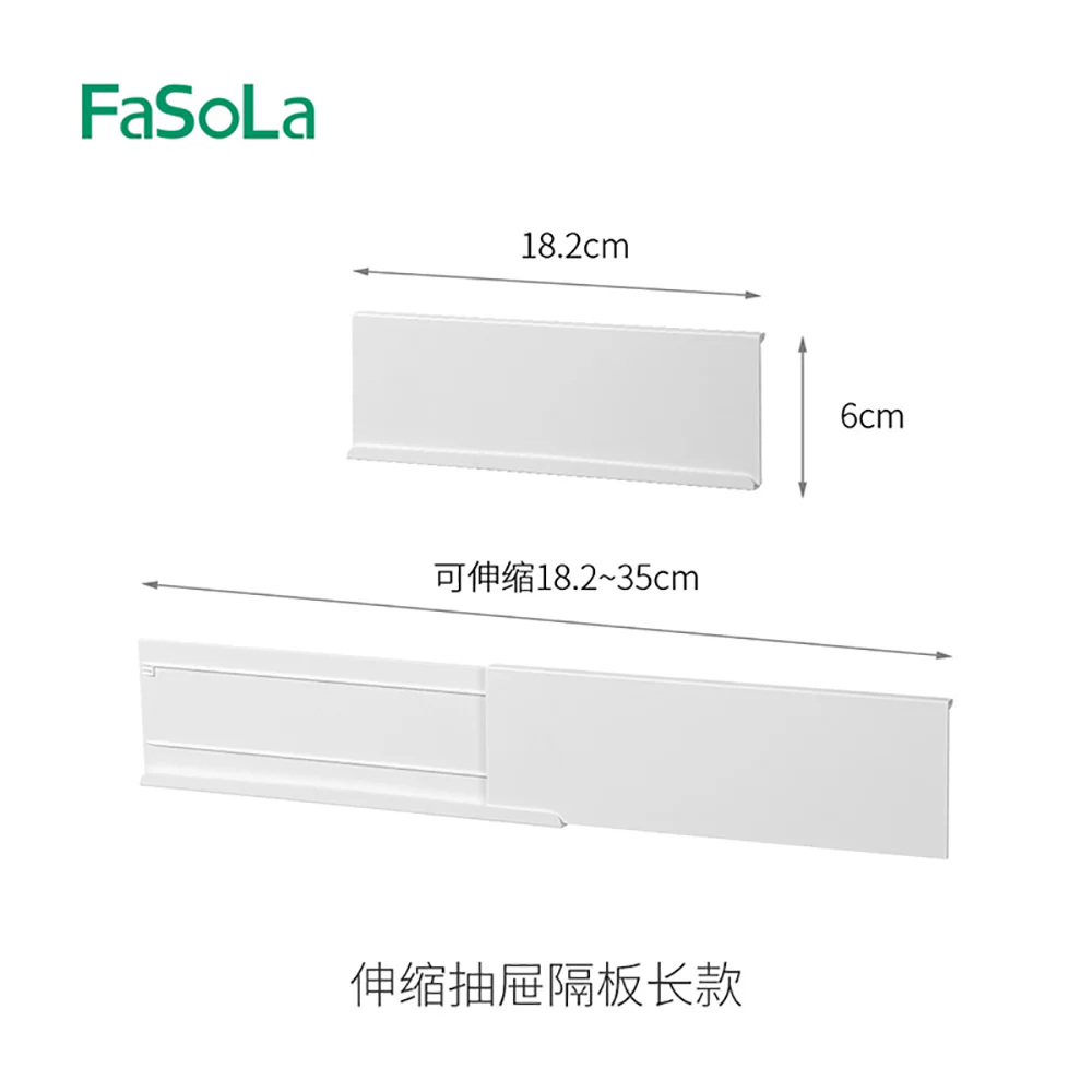 FaSoLa Adjustable Drawer Divider - White, Long - Image 5