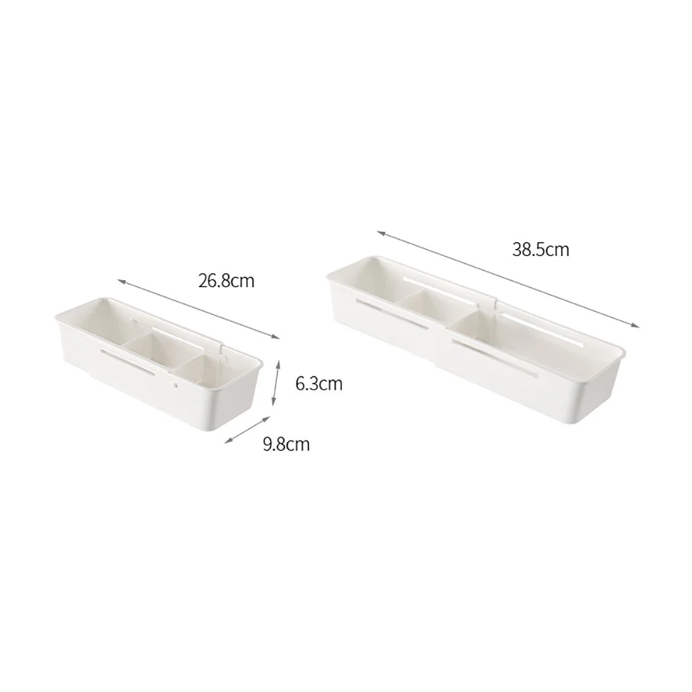 FaSoLa Adjustable Drawer Organizer Box - White, Narrow - Image 3