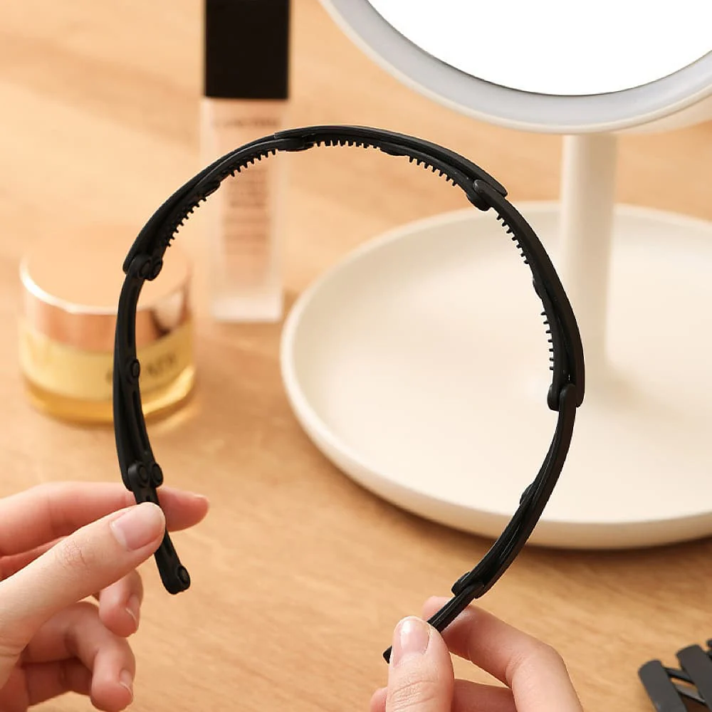 FaSoLa Adjustable Folding Headband - Black, 7*6.5cm - Image 5