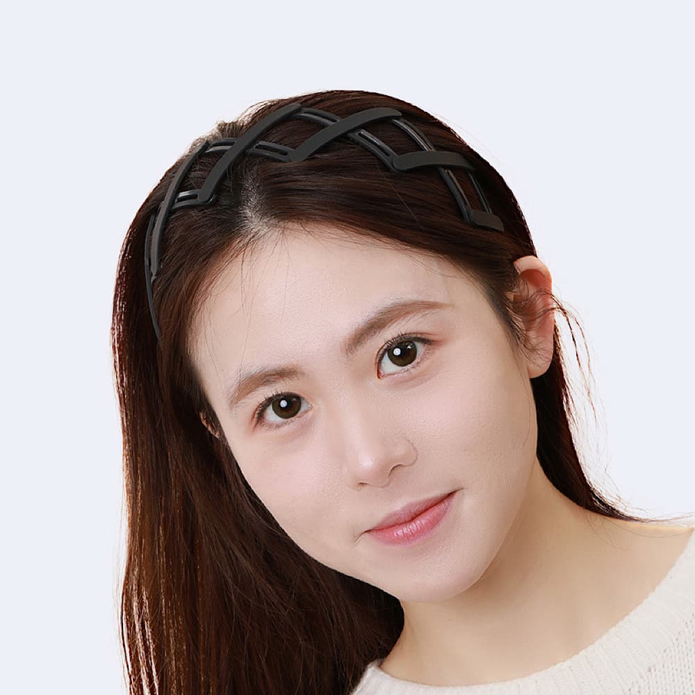 FaSoLa Adjustable Folding Headband - Black, 7*6.5cm - Image 6