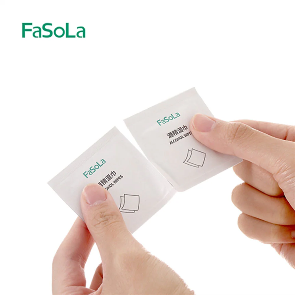 FaSoLa Alcohol Wipes - 100 Pieces, 6x6cm - Image 2