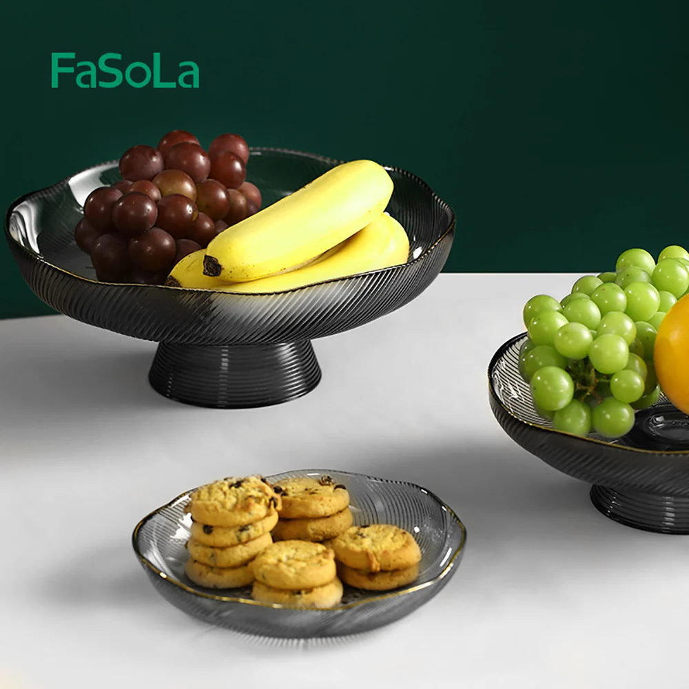 FaSoLa Alice Vintage Tray - 14-inch Plate, Smoke Gray - Image 2