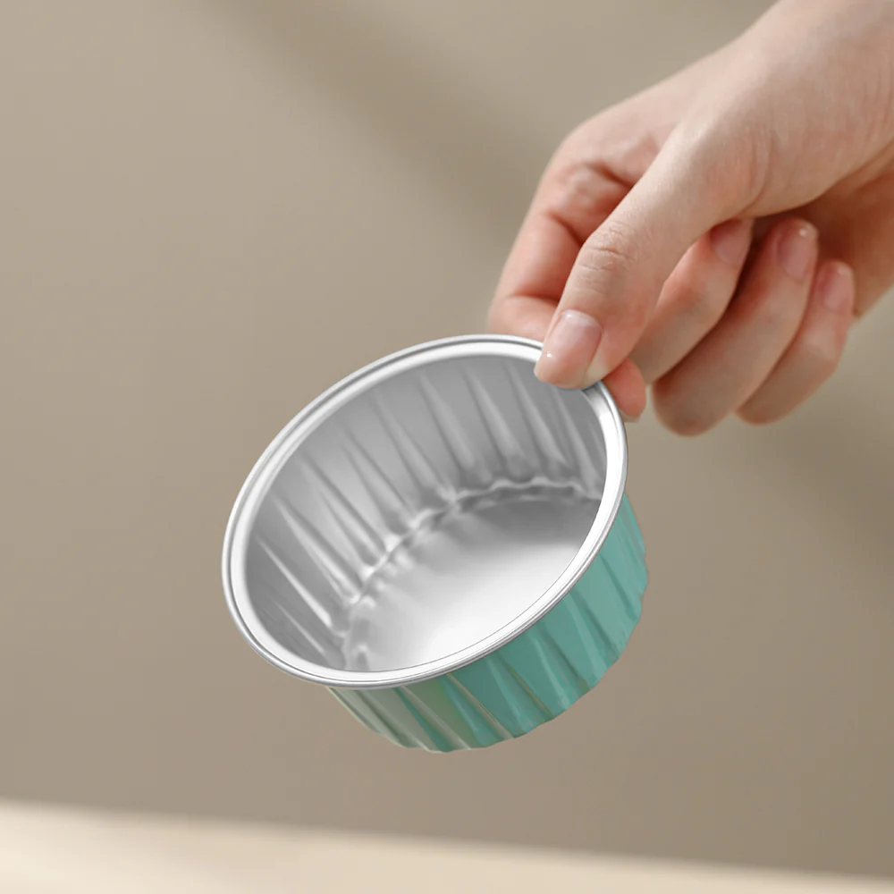 FaSoLa Aluminum Foil Bowls - Light Blue, Pack of 15 - Image 3