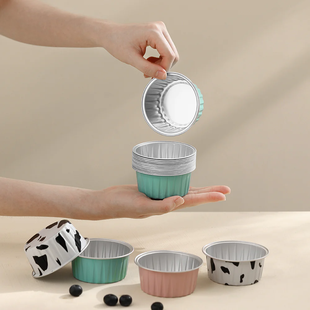 FaSoLa Aluminum Foil Bowls - Light Blue, Pack of 15 - Image 4