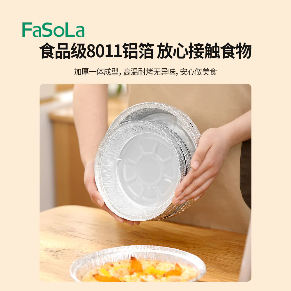 FaSoLa Aluminum Foil Trays Silver - 10 Pack Small - Image 2