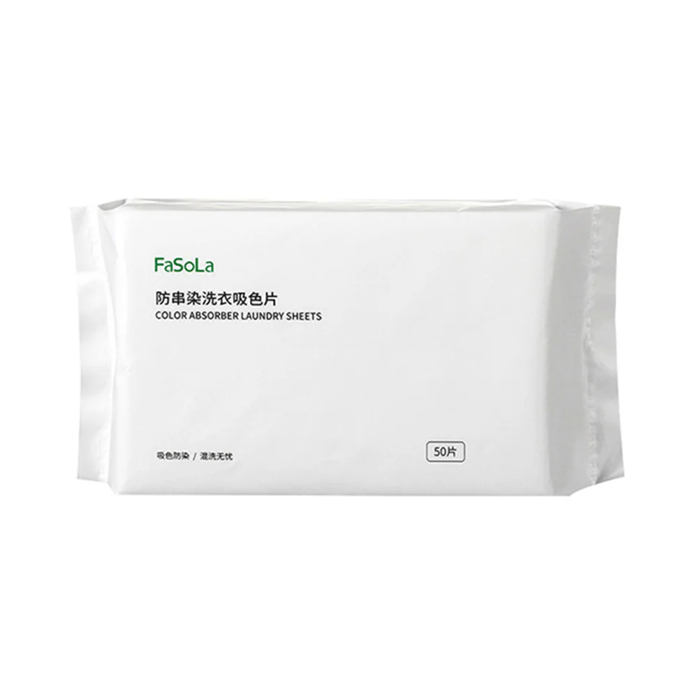 FaSoLa Anti-Dye Laundry Colour Catcher Sheets, White, Pack of 50 - Image 5