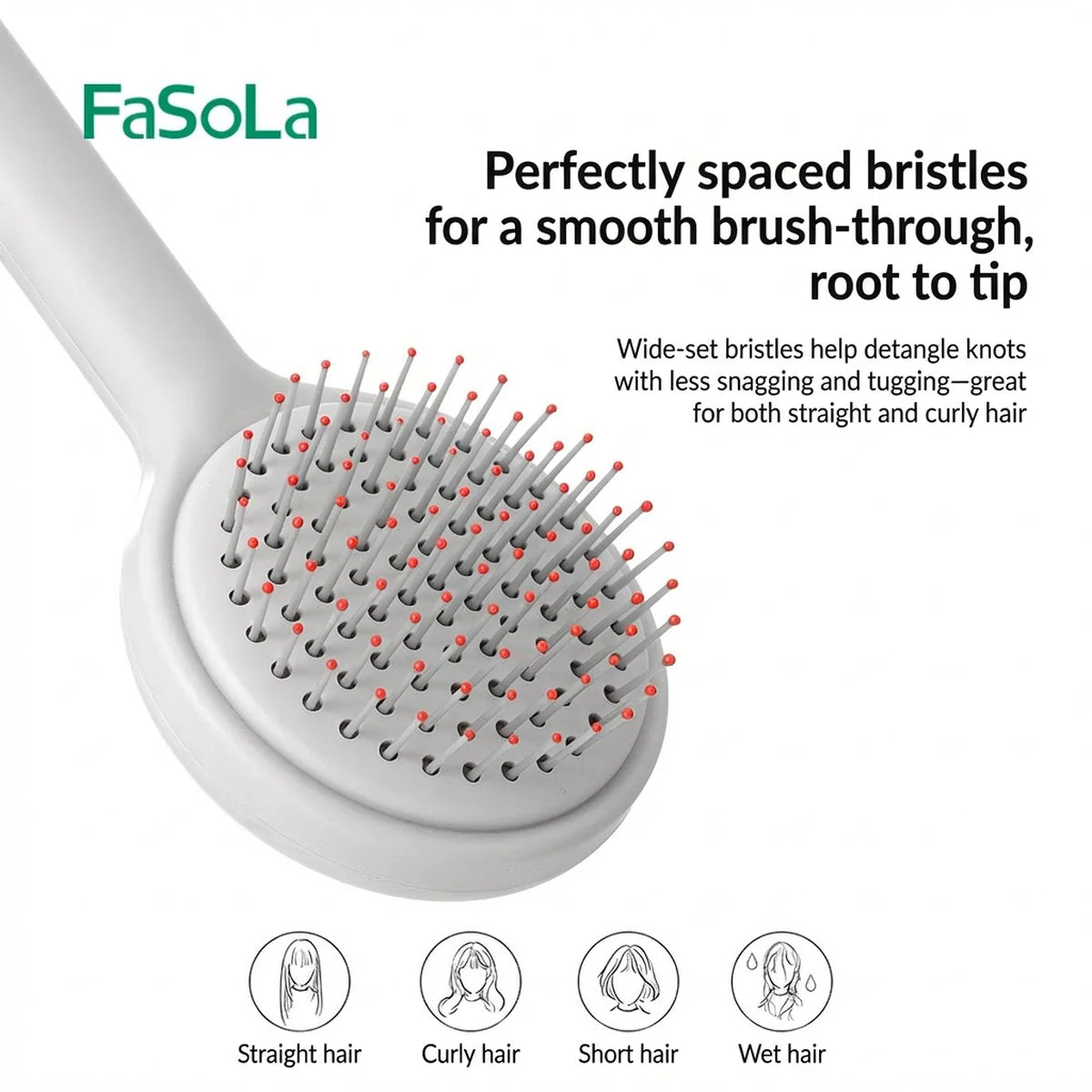 FaSoLa Anti-Static Air Cushion Hair Brush - Gray - Image 3
