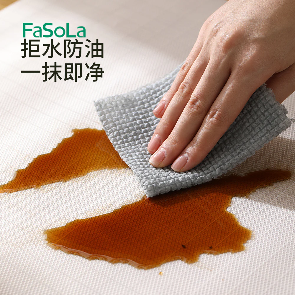 FaSoLa Antibacterial Cabinet Liner - Checkered Pattern, Transparent - Image 3