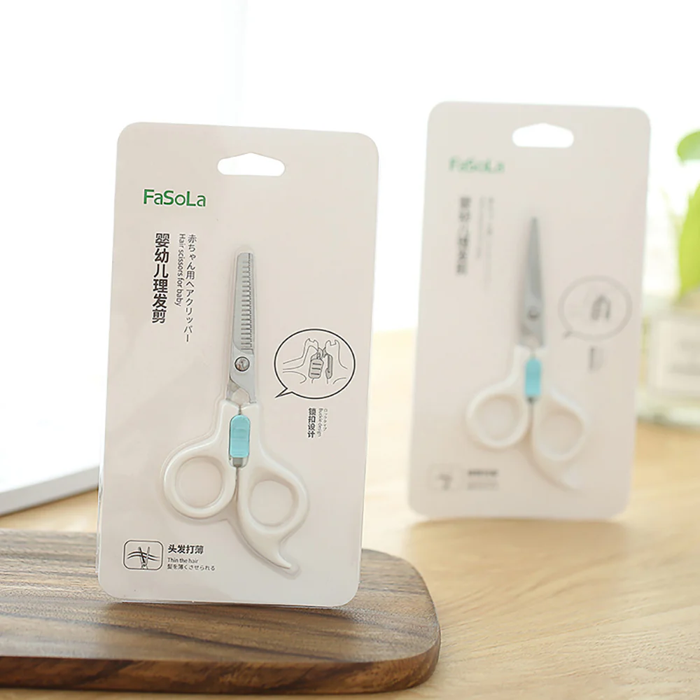 FaSoLa Baby Hair Cutting Scissors - White - Image 2