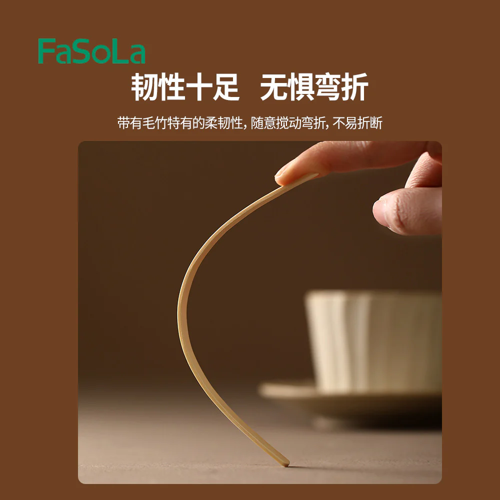 FaSoLa Bamboo Coffee Stir Sticks - 100 Pieces - Image 4
