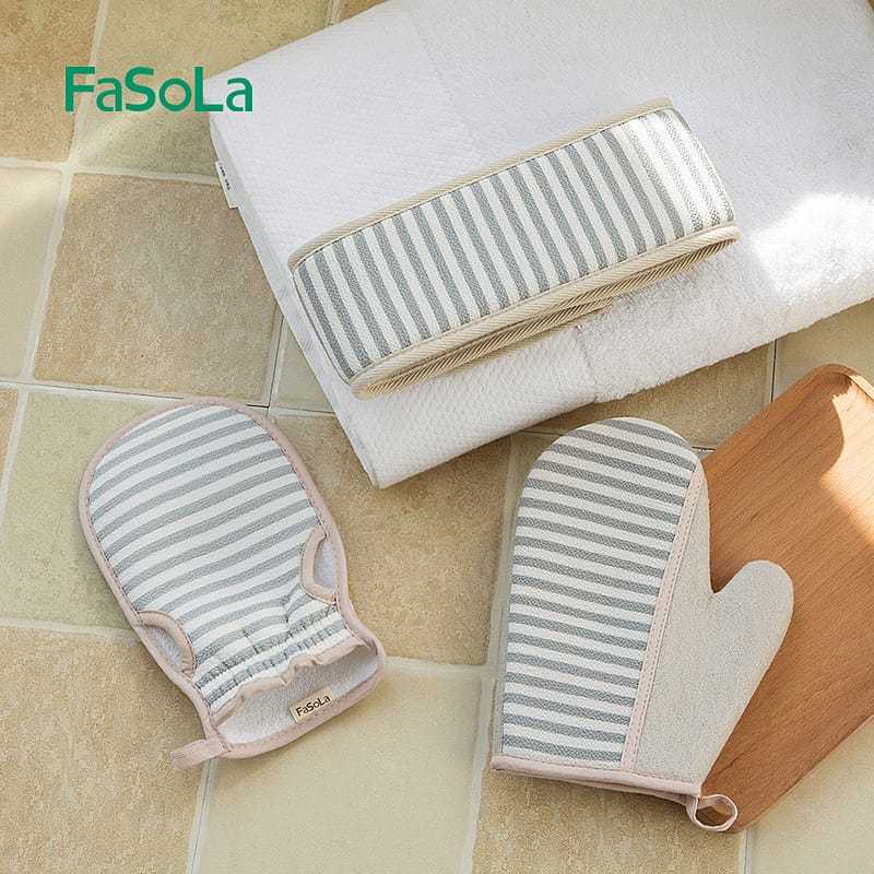 FaSoLa Bath Scrubbing Back Strap - Green, 80*9.3cm - Image 2