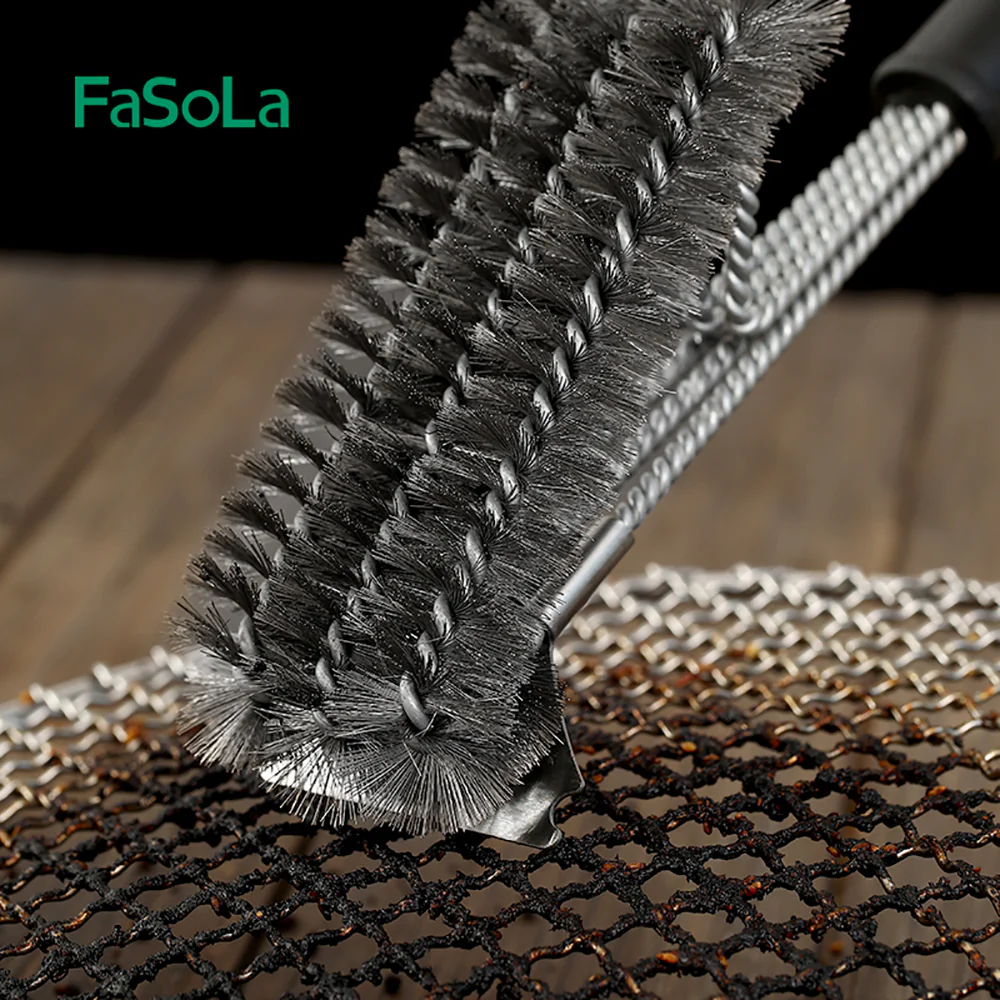 FaSoLa BBQ Grill Brush and Scraper - Black - Image 2