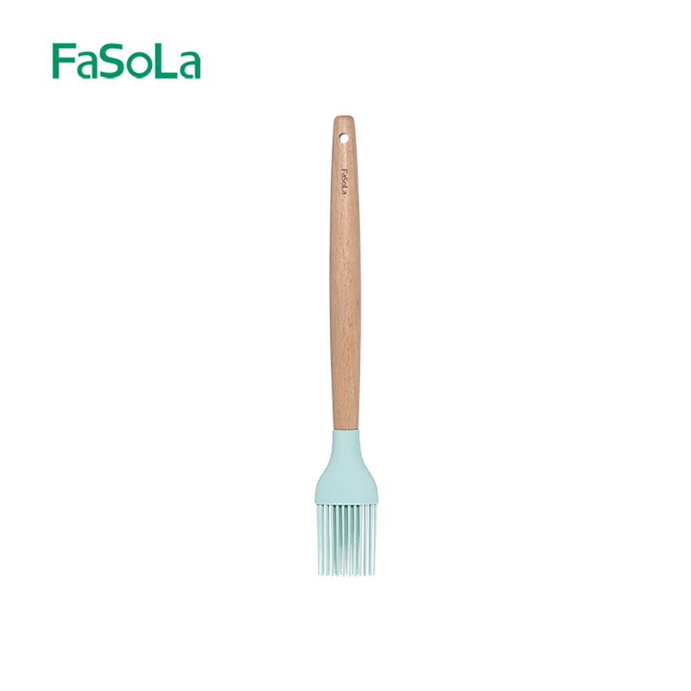 FaSoLa Beech Handle Silicone Oil Brush - Olive Green - Image 2
