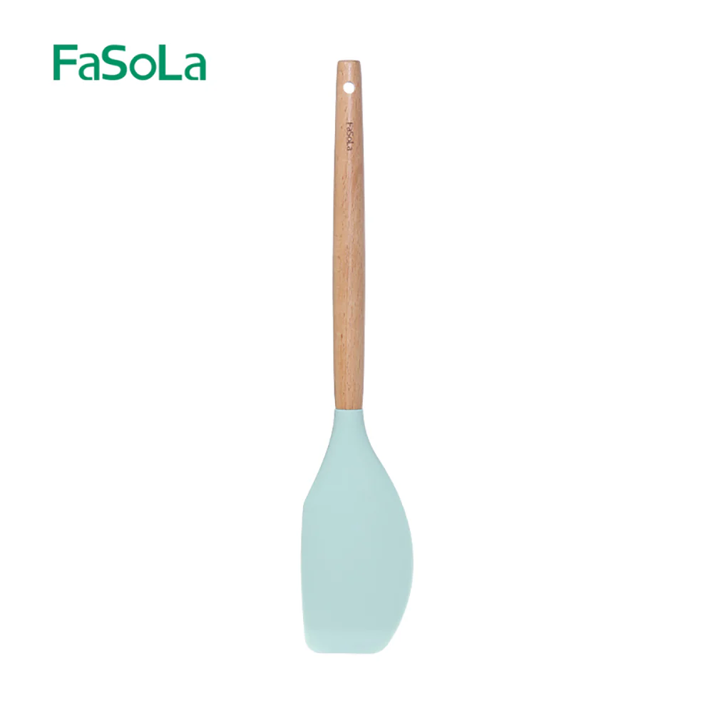 FaSoLa Beech Handle Silicone Spatula - Olive Green - Image 4