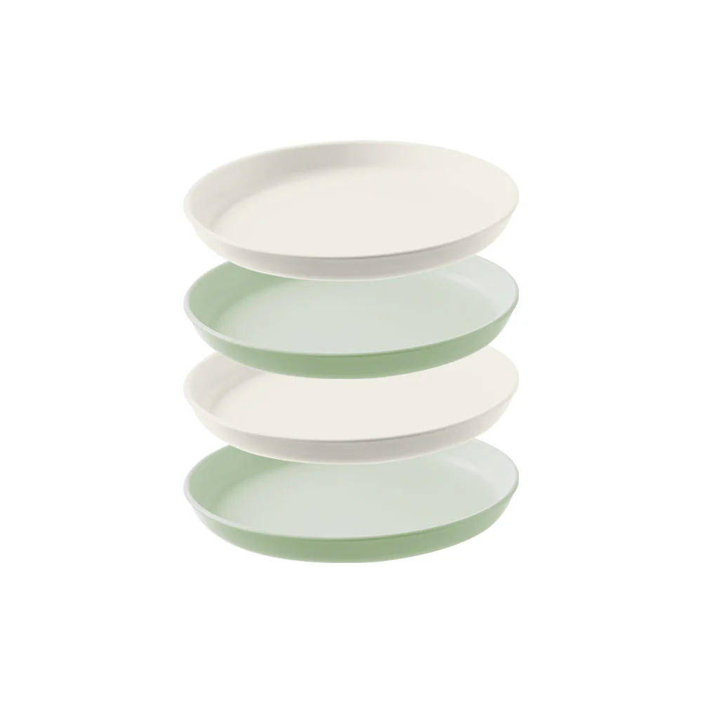 FaSoLa Bone Plate Set - Green & Beige, 4 Pieces - Image 5