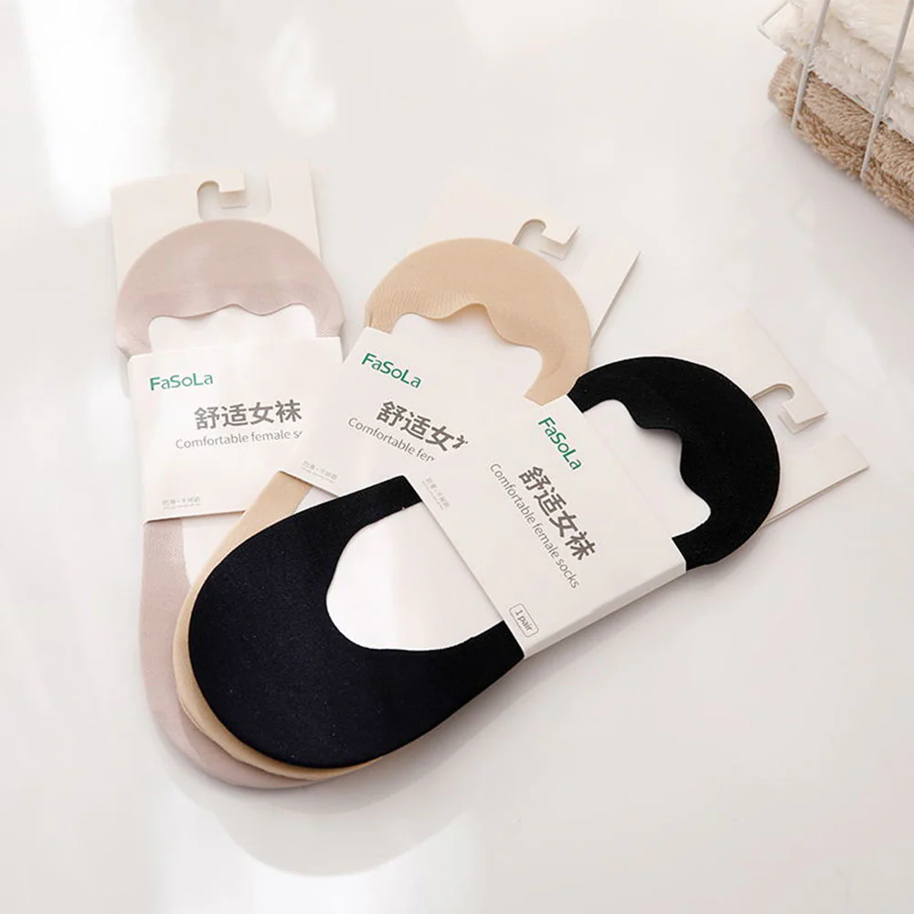 FaSoLa Breathable Invisible Socks - Black, 1 Pair - Image 2