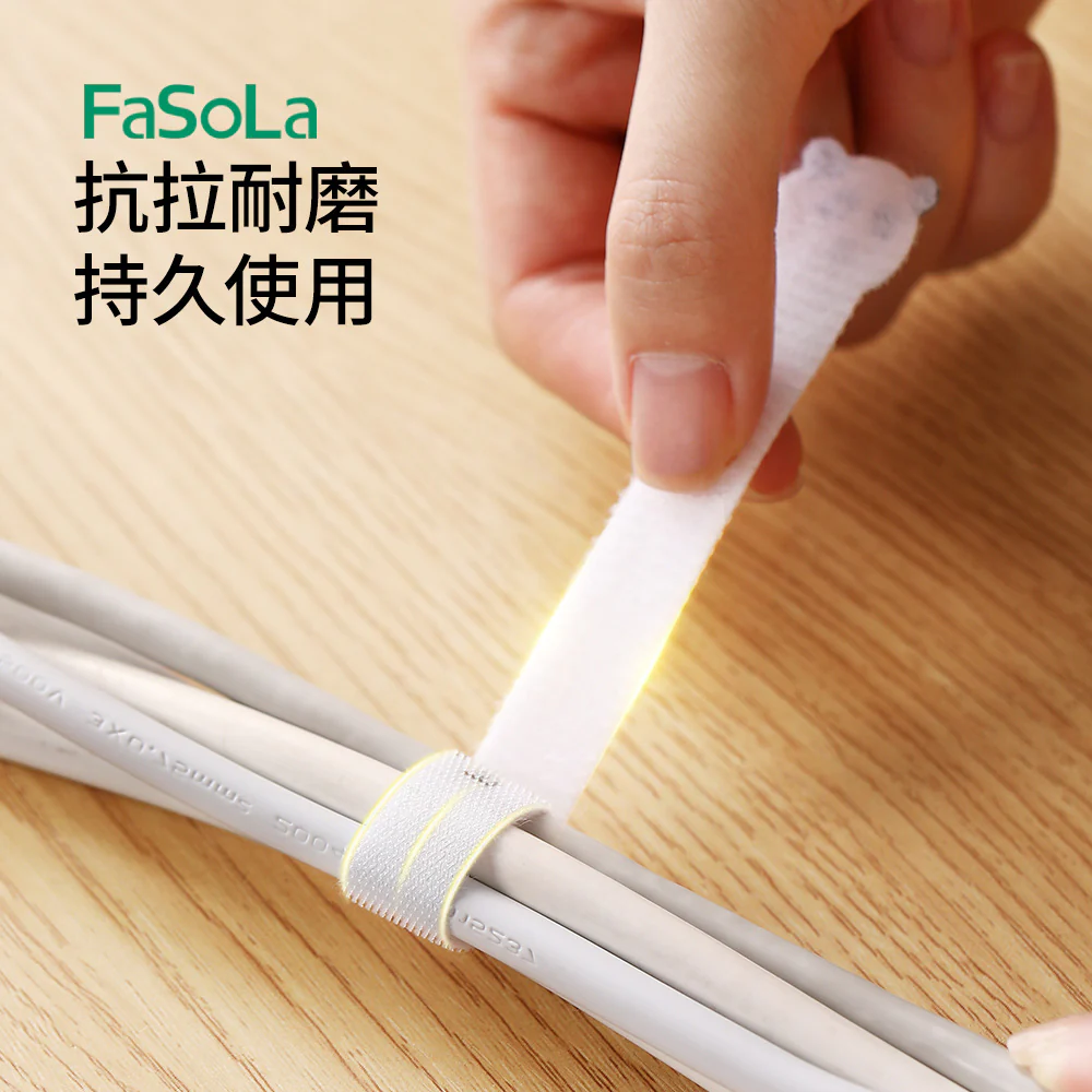 FaSoLa Cartoon Magic Cable Ties - White Panda, Pack of 10 - Image 3