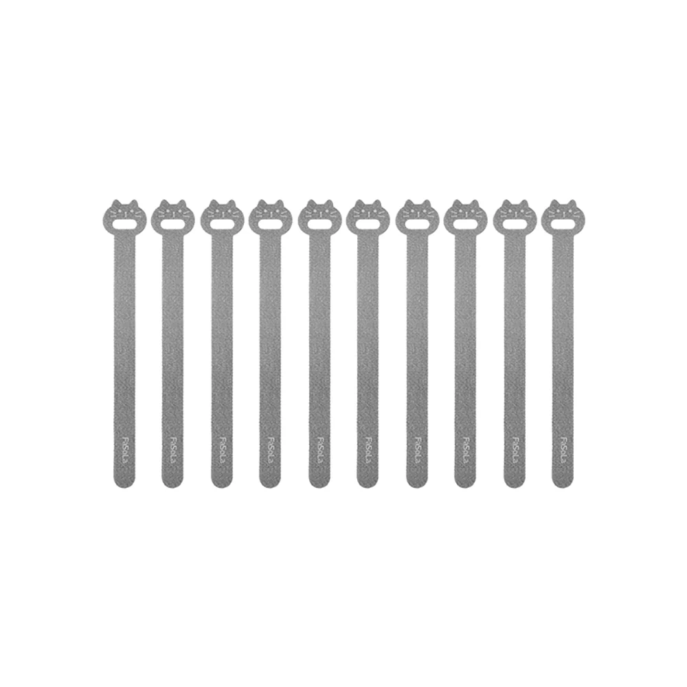 FaSoLa Cartoon T-Shaped Cable Organizer - Gray Cat, Pack of 10 - Image 5