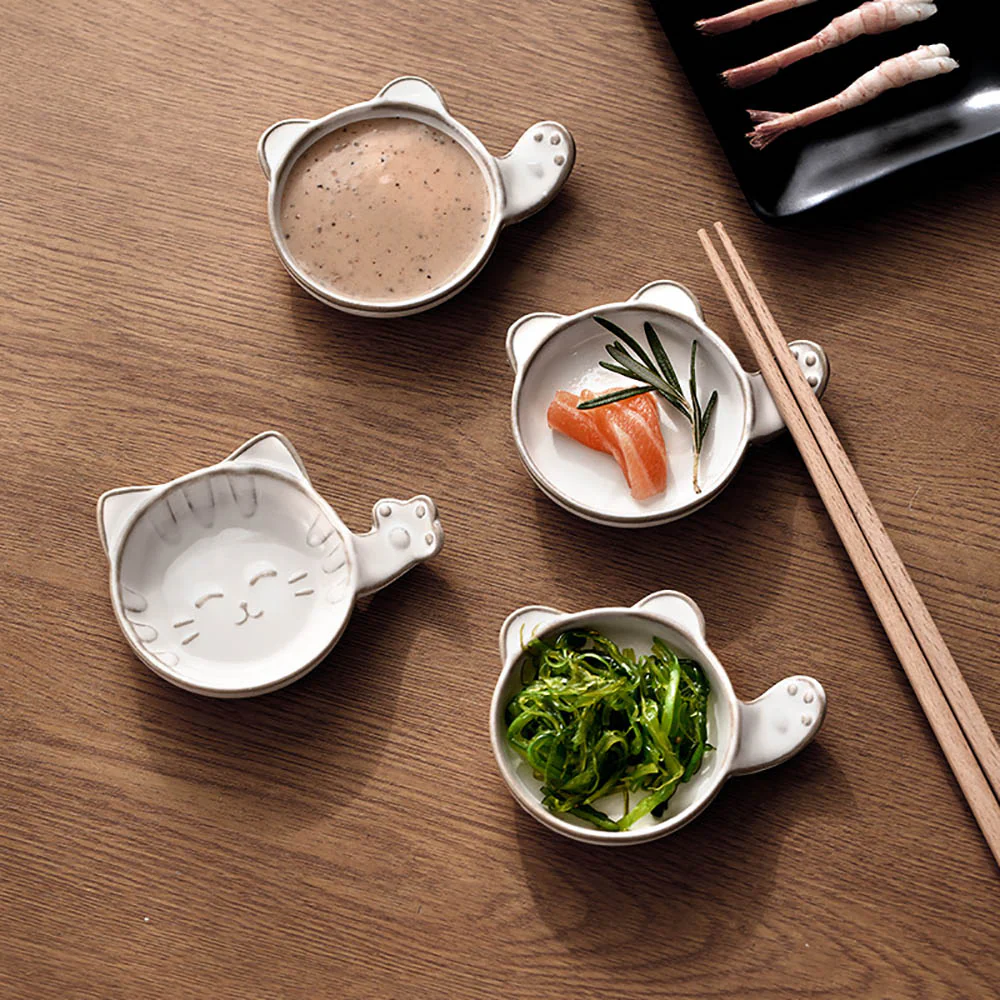 FaSoLa Cat-Shaped Soy Sauce Dish and Chopstick Holder - Image 3