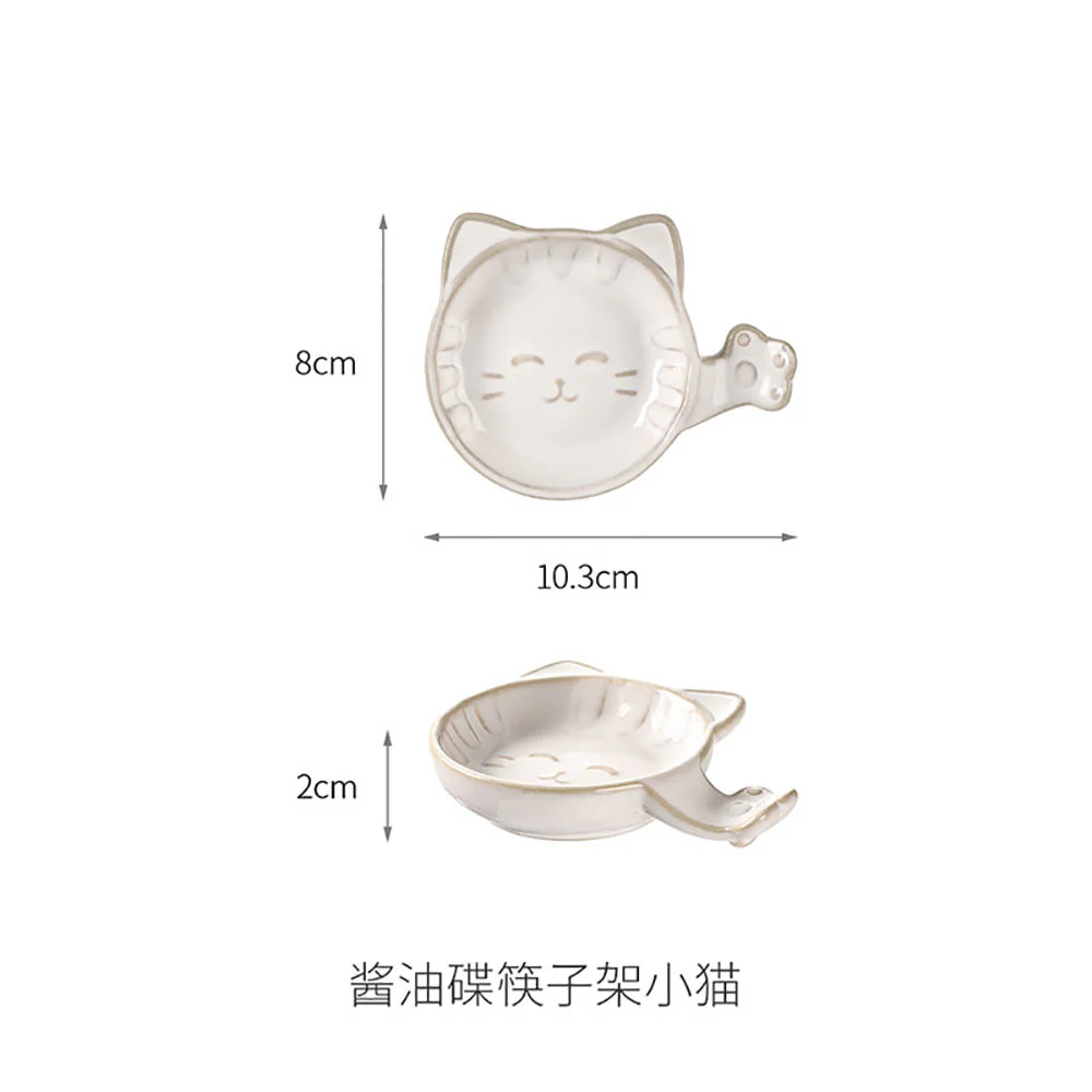 FaSoLa Cat-Shaped Soy Sauce Dish and Chopstick Holder - Image 5