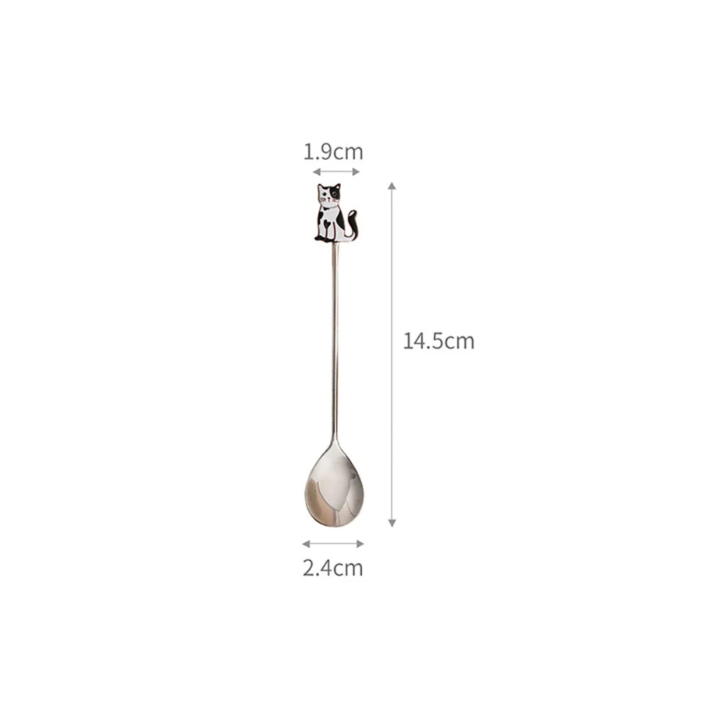 FaSoLa Cat Spoon - Black and White Cat Design - Image 5