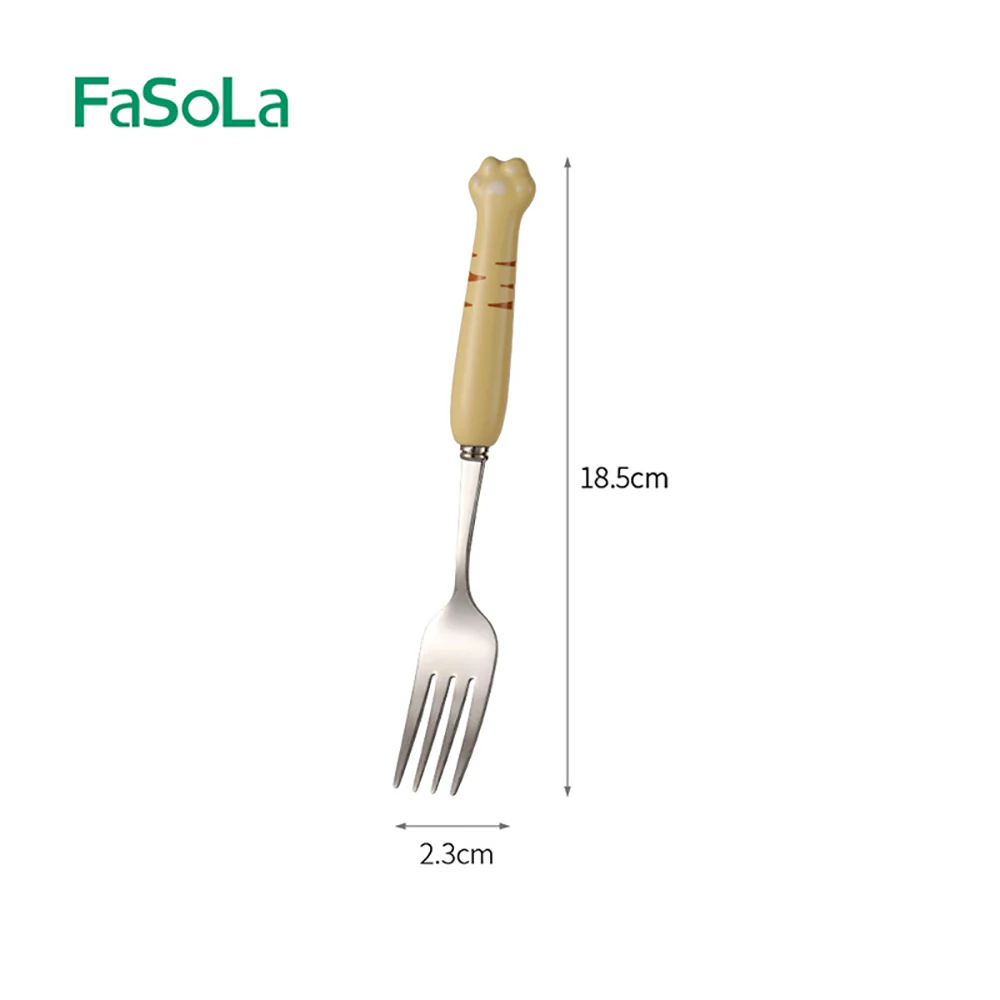 FaSoLa Ceramic Cat Paw Fork - Yellow - Image 5