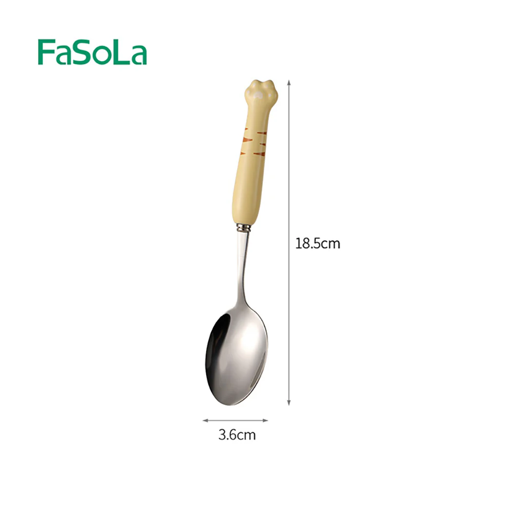 FaSoLa Ceramic Cat Paw Spoon - Yellow - Image 2