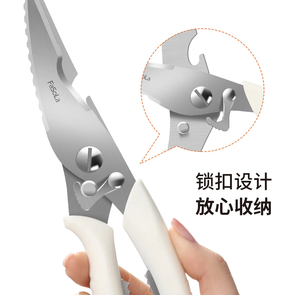 Fasola Chicken Bone Scissors - White - Image 3