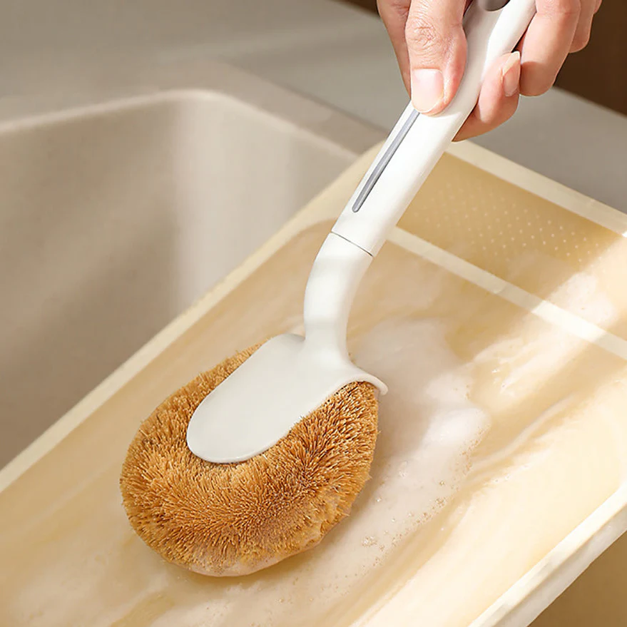 FaSoLa Coconut Fiber Pot Brush - White - Image 3