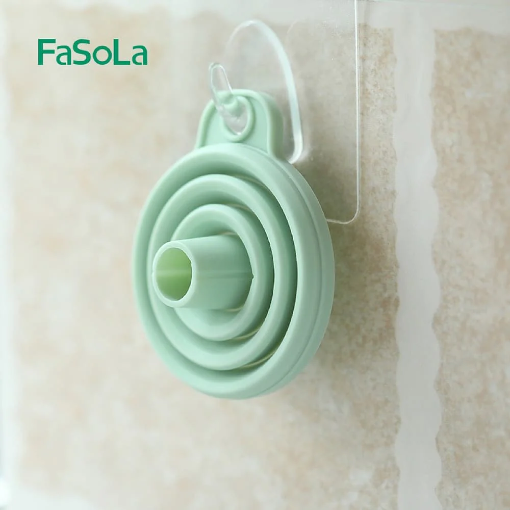 FaSoLa Collapsible Silicone Funnel - Olive Green, 7.5*6.2*7cm - Image 4