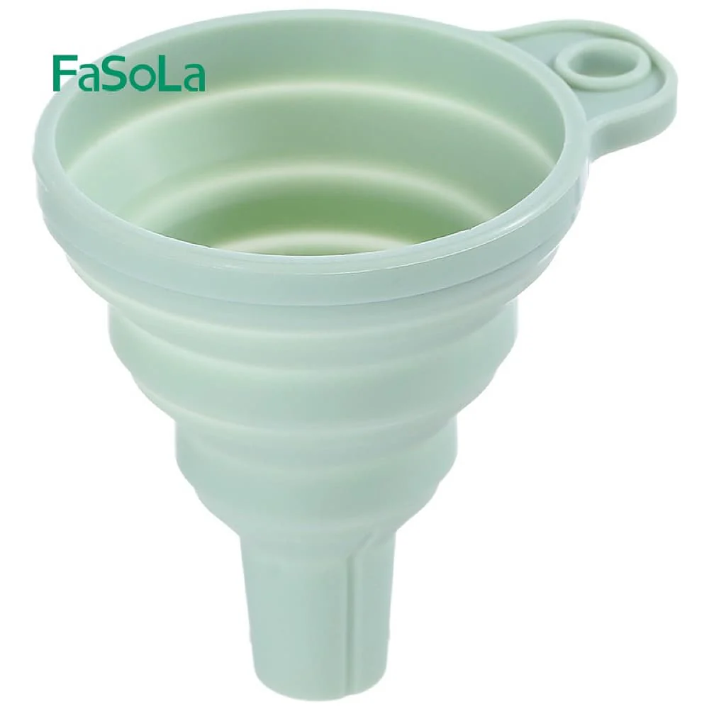 FaSoLa Collapsible Silicone Funnel - Olive Green, 7.5*6.2*7cm - Image 5