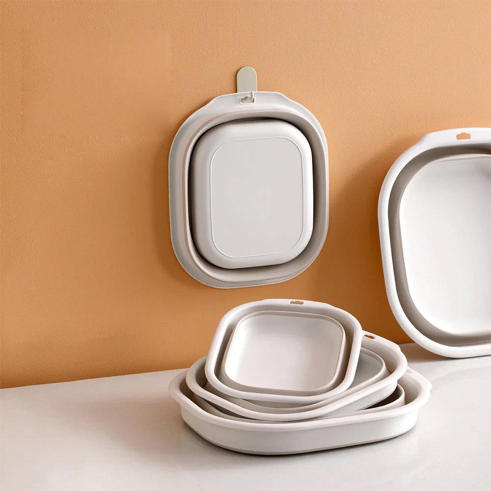 FaSoLa Collapsible Wash Basin - Large, Cream Coffee Color - Image 2