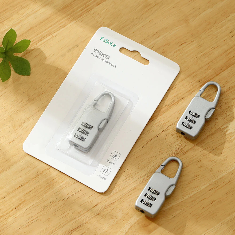 FaSoLa Combination Padlock - Silver X3 - Image 5