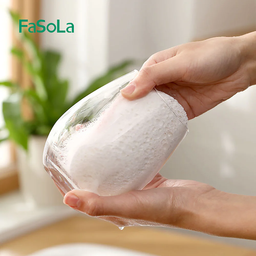 FaSoLa Compressed Wood Pulp Sponge for Kitchen Cleaning - Cute Bear Design, 10.6*7.2cm - Image 4