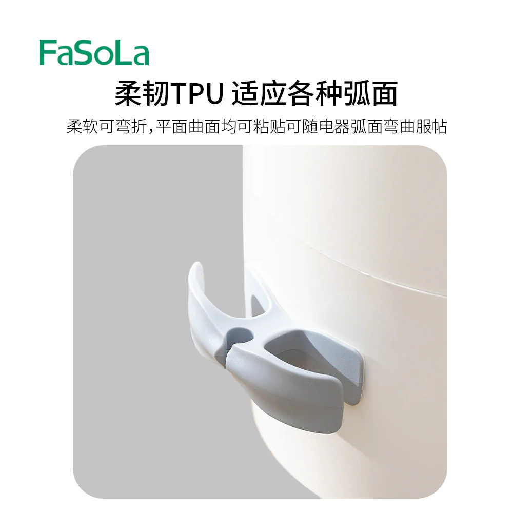 FaSoLa Cord Organizer Clips - Gray, Pack of 2 - Image 5