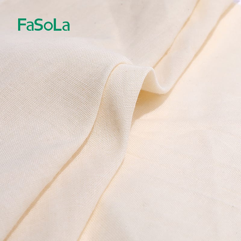 FaSoLa Cotton Steamer Cloth - Beige, 32cm Diameter, 5 Pieces - Image 4