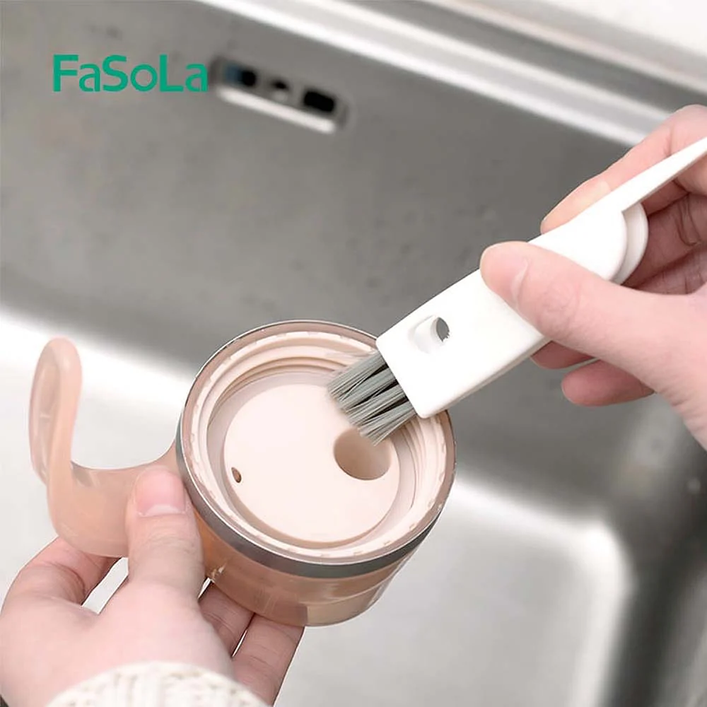 FaSoLa Cup Lid Cleaning Brush - White, 13.5*2.5*1.5cm - Image 3