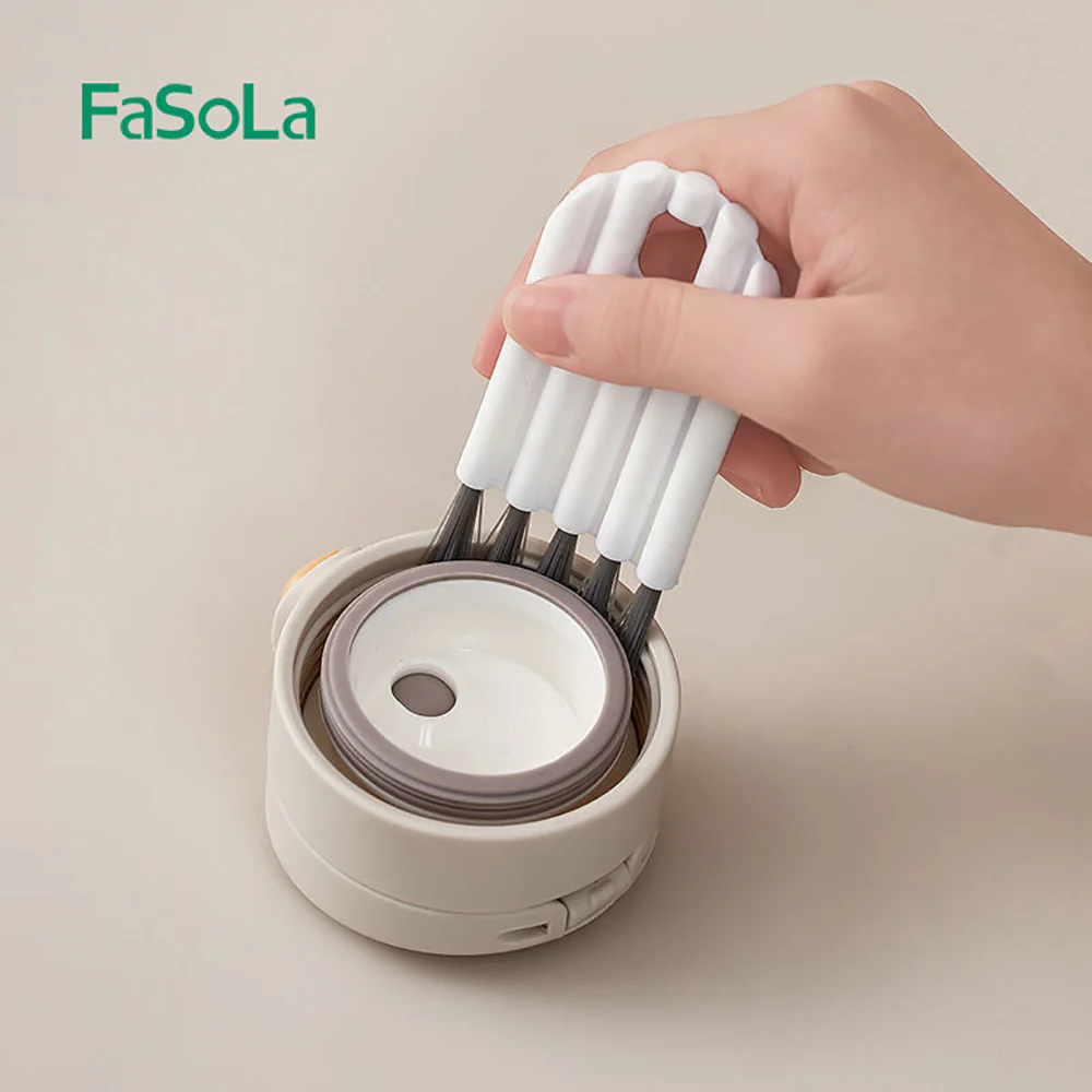 FaSoLa Curved Lid Brush - White, 10*4.5*0.7cm