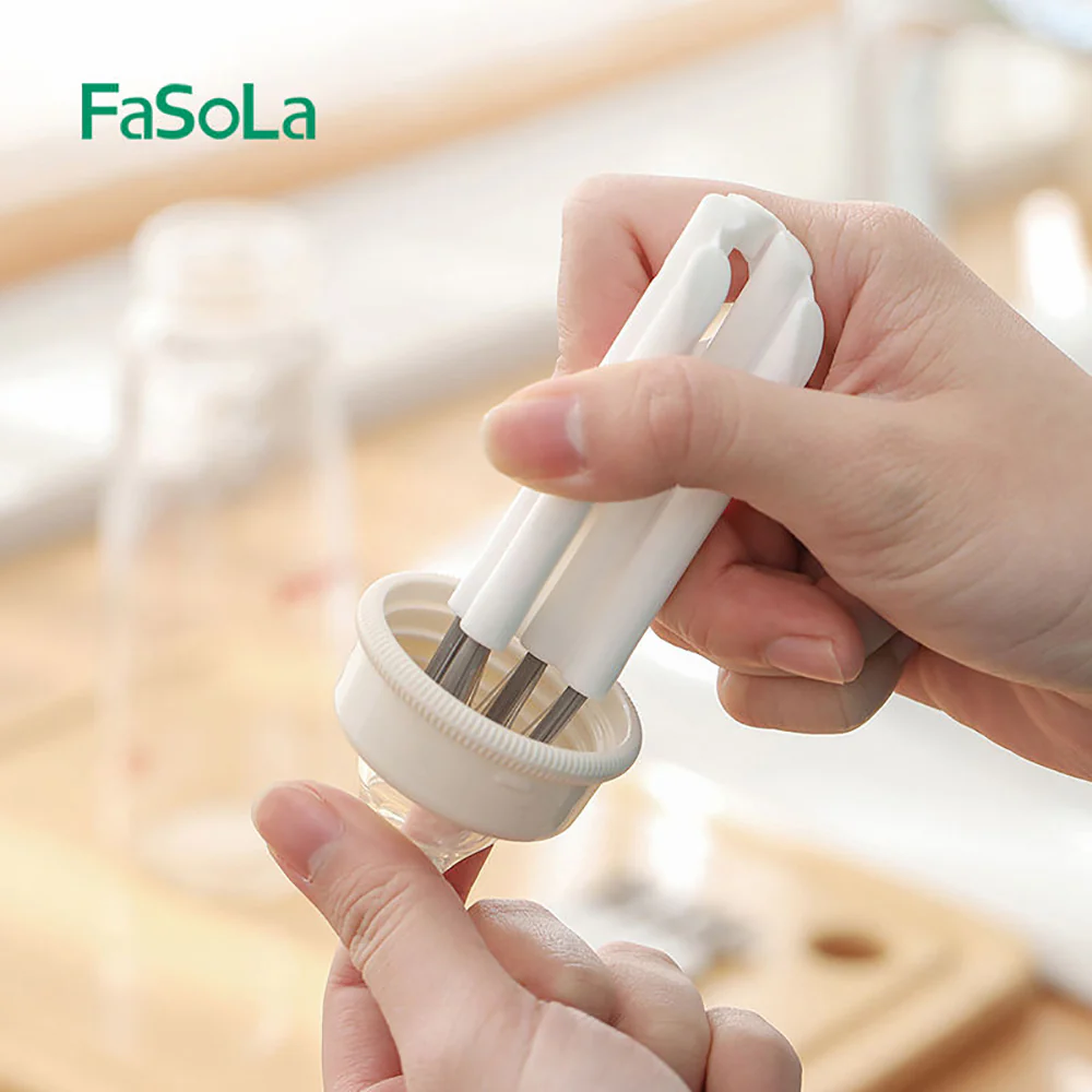 FaSoLa Curved Lid Brush - White, 10*4.5*0.7cm - Image 2