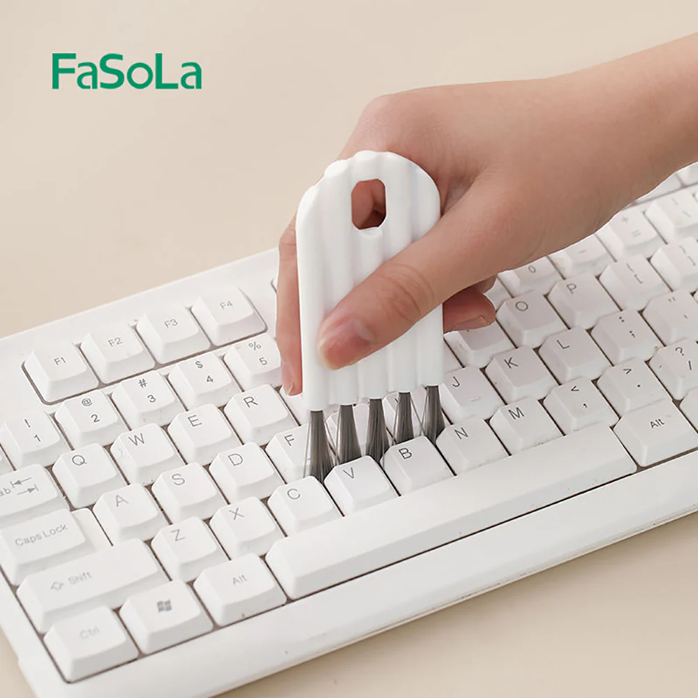 FaSoLa Curved Lid Brush - White, 10*4.5*0.7cm - Image 3