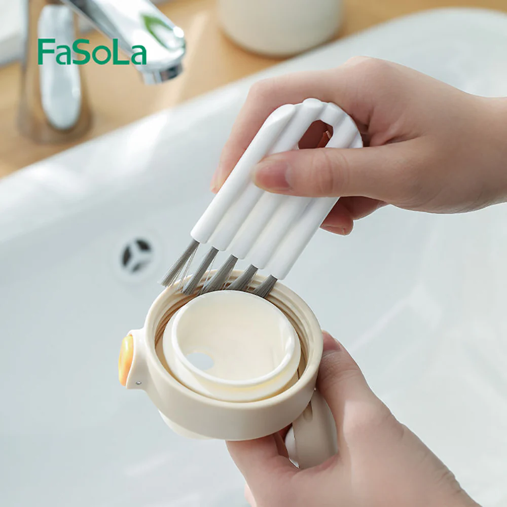 FaSoLa Curved Lid Brush - White, 10*4.5*0.7cm - Image 4
