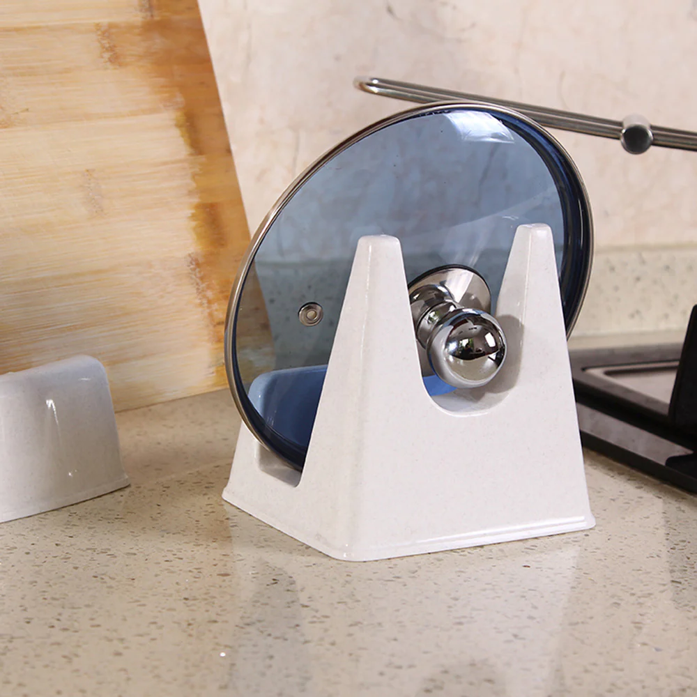 Fasola Cutting Board and Pot Lid Holder - Ivory White