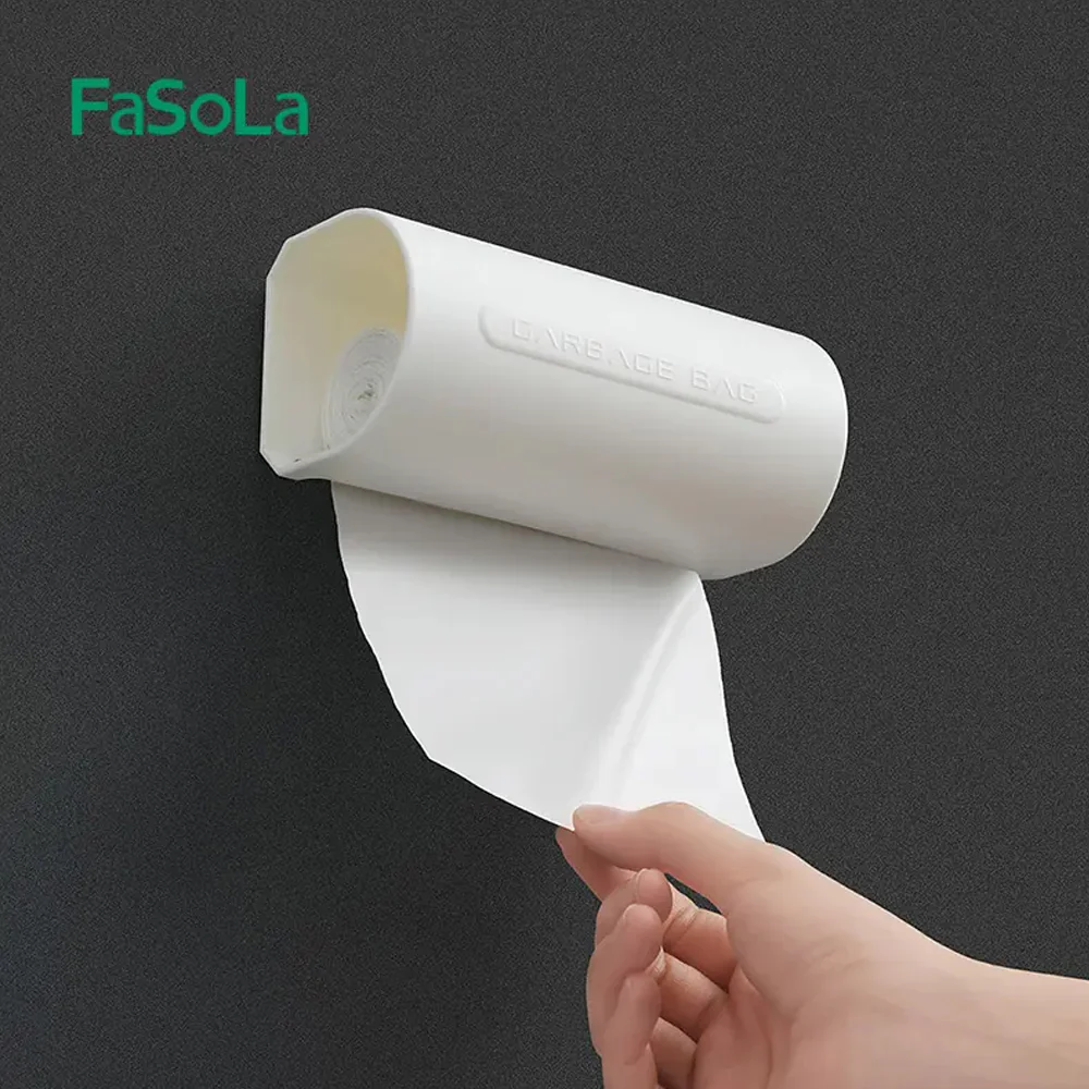 FaSoLa Cylindrical Garbage Bag Dispenser - White, 13.5*6*6.3cm - Image 2
